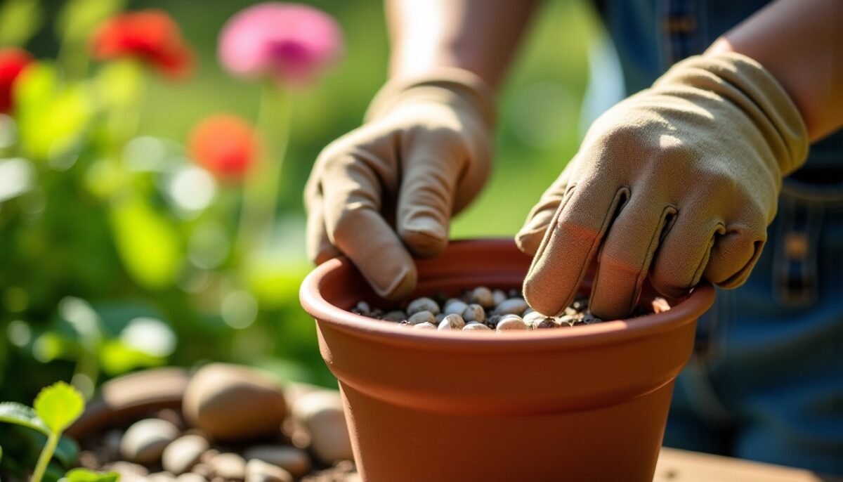 Les secrets pour un bon drainage : que placer au fond des pots de fleurs ?