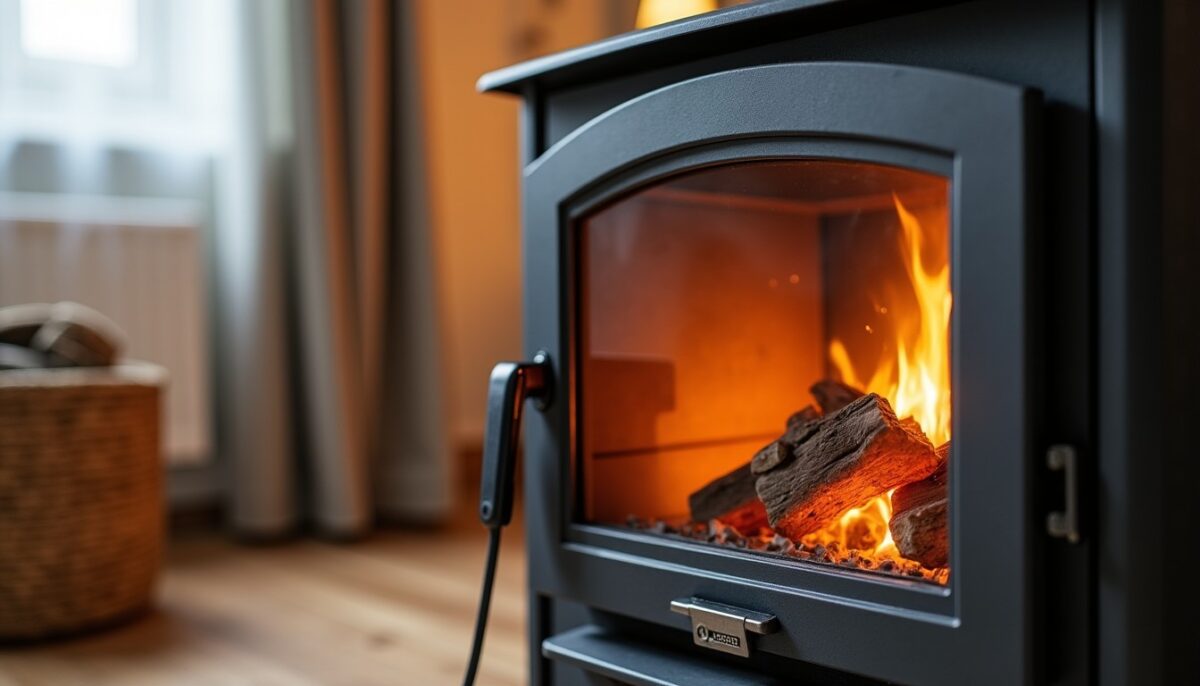 À quelle distance placer les prises électriques autour d'un poêle à bois pour une sécurité optimale ?