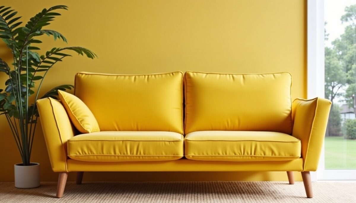 Quelles teintes choisir pour sublimer un canapé jaune moutarde ?